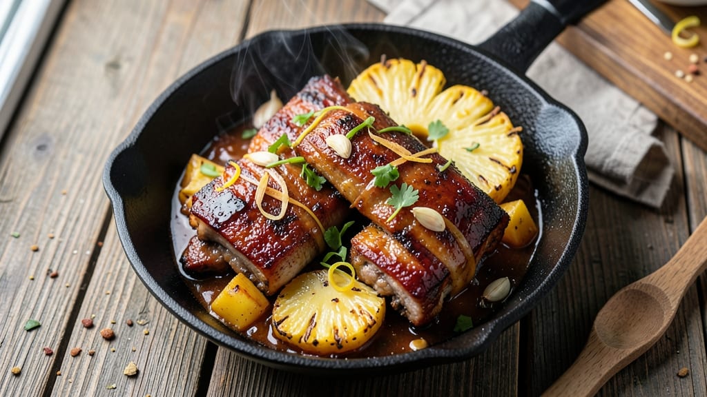 Pork Ribs Wrapped Around Pineapple Recipe: Oven-Baked Sweet and Smoky Fusion
