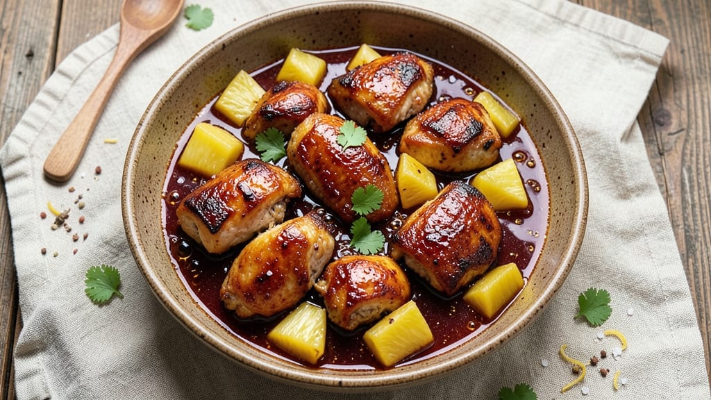 Baked BBQ Pineapple Chicken Recipe: Smoky-Sweet Caramelized Crust in One Pan