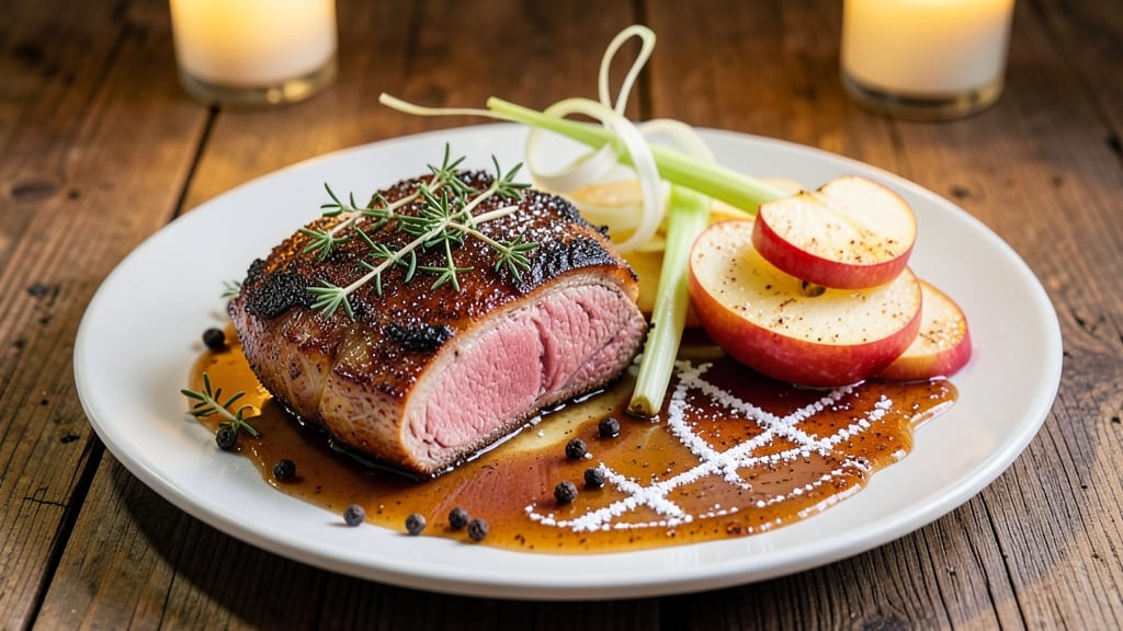 Apple Pie Pork Chops Recipe: Celery-Pepper Crunch Meets Smoky Apple Braise